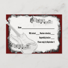 RSVP de Música Branca Negra de Guitarra