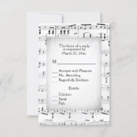 RSVP de Música da Planilha com Opções de Menu