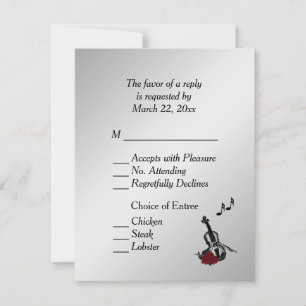 RSVP de Música do Silver Violin com Opções de E