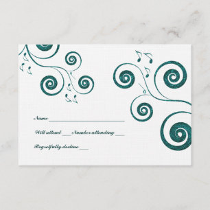 RSVP de Músicas de Swirls Azuis
