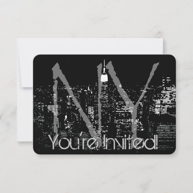 RSVP de Nova York Personalizada de Convites (Frente)