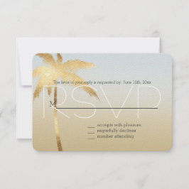 RSVP de Ombre de Árvore de Palma Dourada