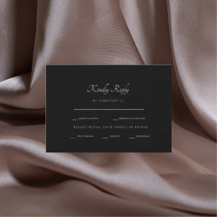 RSVP de opções de Janto preto formal