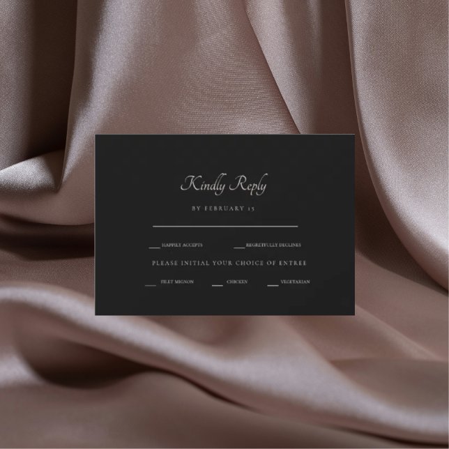 RSVP de opções de Janto preto formal (Criador carregado)