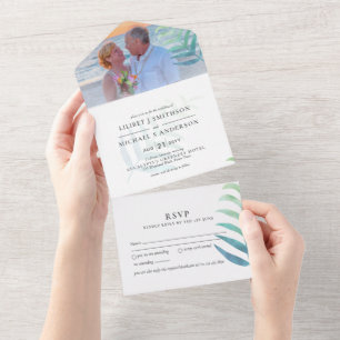 RSVP de Orçamento de Casamento da FOTO de Palm Be