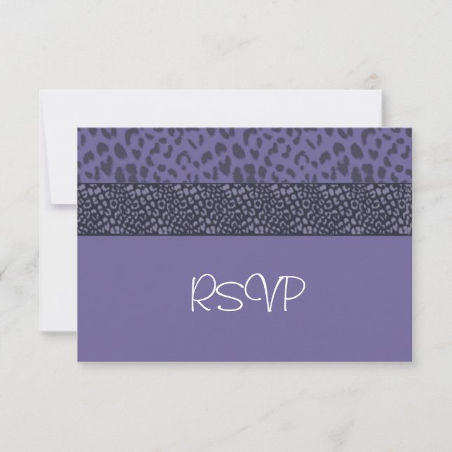 RSVP de Padrão de Cougar Roxo (Frente)