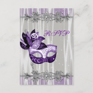 RSVP de Partido Mascarada Purple do Sparkle em Pra