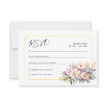 RSVP de peões rosa elegantes de casamento