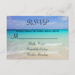 RSVP de Praia Tropical do Azure Blue Caribe