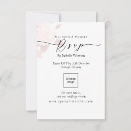 RSVP de QRcode de Casamento de Rosa de Chic Elegan