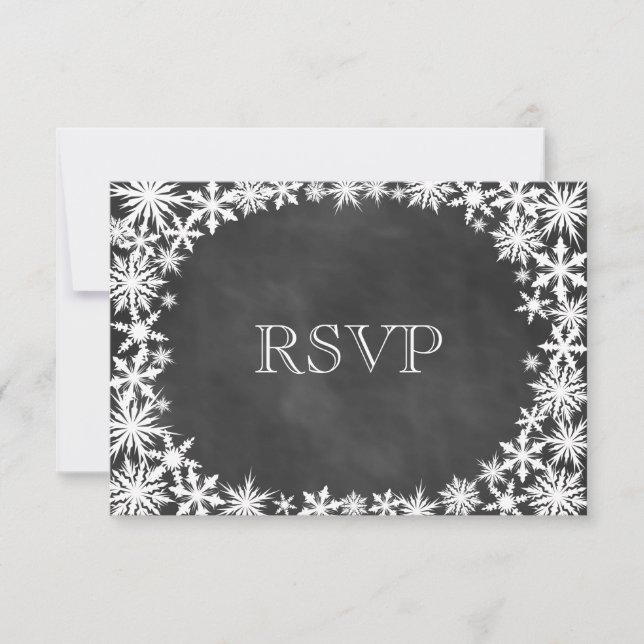 RSVP de rendas do inverno do quadro (Frente)