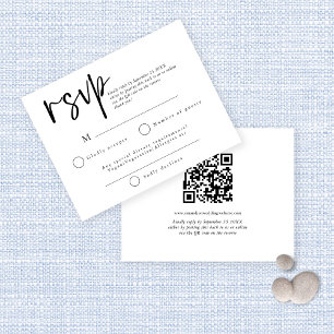 RSVP de Resposta de Casamento de Código QR de Scri