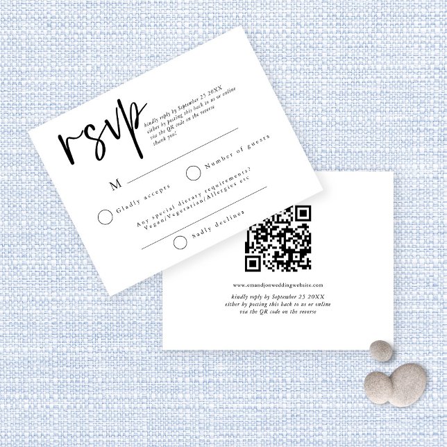 RSVP de Resposta de Casamento de Código QR de Scri (Criador carregado)