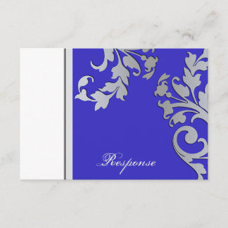 RSVP de Resposta de Casamento de Sparkle Azul e Si