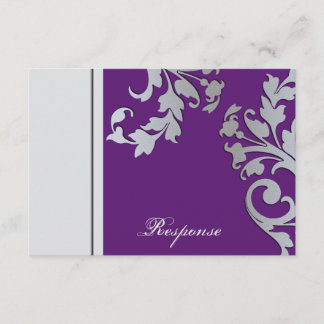 RSVP de Resposta de Casamento de Sparkle e Purple