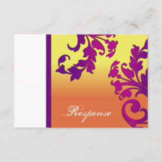 RSVP de Resposta de Casamento Floral de Destino Tr