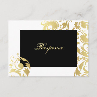 RSVP de Resposta de Casamento Floral do Shimmer Br
