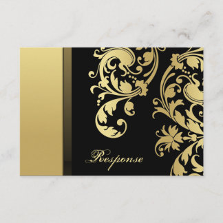 RSVP de Resposta de Casamento Floral do Shimmer Do