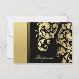 RSVP de Resposta de Casamento Floral do Shimmer Do
