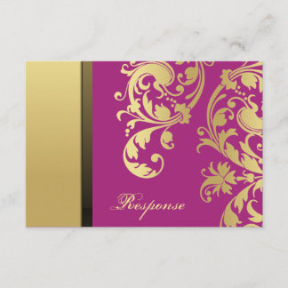 RSVP de Resposta de Casamento Floral do Shimmer Do