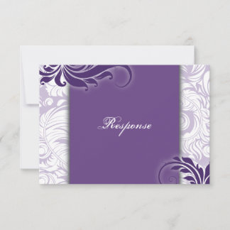 RSVP de Resposta de Casamento Floral Elegante Bran
