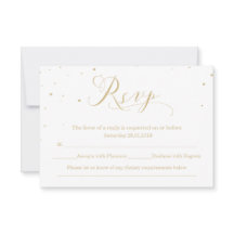 RSVP de Resposta de Casamento no inverno Noite Sno