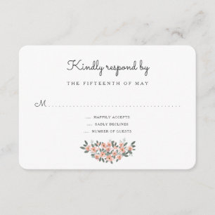 RSVP de Resposta do Suite de Blush Floral