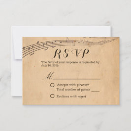 RSVP de Resposta Musical de Casamento de Música