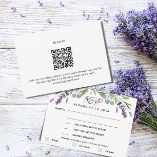 RSVP de resposta QR do menu de casamento violento 