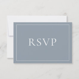 RSVP de Script Azul Dusty Elegante Clássico