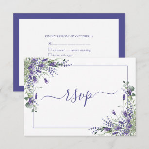 RSVP de Script Botânico Eucalyptus Lavanda Elegan