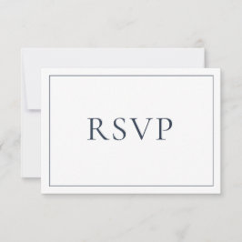 RSVP de Script Clássico Azul do Marinho Elegante