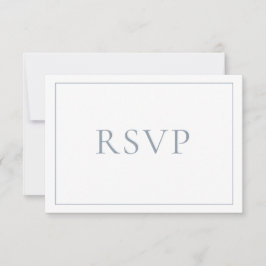 RSVP de Script Clássico Azul Elegante