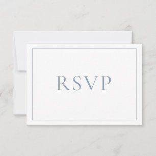 RSVP de Script Clássico Azul Elegante