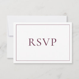 RSVP de Script Clássico Elegante Burgundy