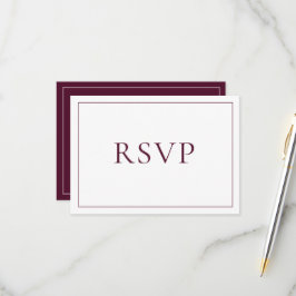 RSVP de Script Clássico Elegante Burgundy