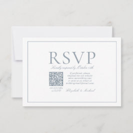 RSVP de Script Clássico Elegante de Código QR Dust