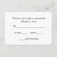 RSVP de Script de Placas de Resposta para Casament