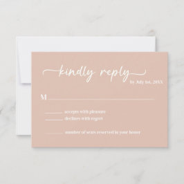 RSVP de Script de Tendência do Boho Blush
