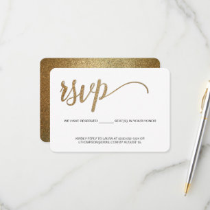RSVP de Script Dourado sem endereçar o assento res