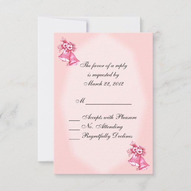 RSVP de Sinais de Casamento Rosa (Frente)
