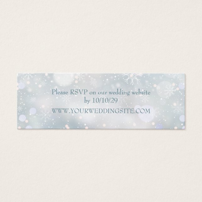 RSVP de Site do Casamento no inverno Snowflakes El (Frente)