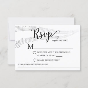 RSVP de Solicitação de Música Casada Elegante