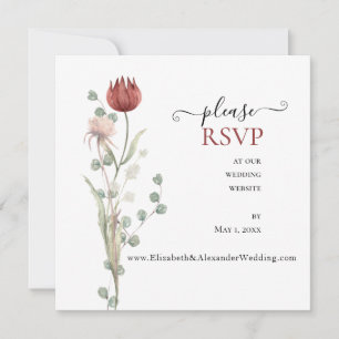 RSVP de Website de Casamento Floral Primavera