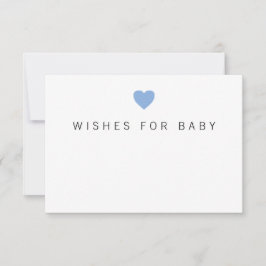 RSVP Desejos para o cartão de gabinete Baby Blue Heart 