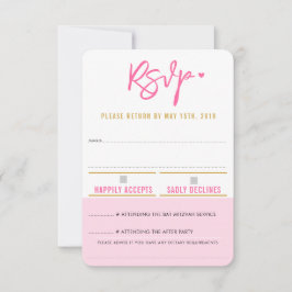 RSVP DEVOLVE bonito, cor-de-rosa, bonito, ouro