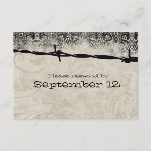 Rsvp do arame farpado do país de origem