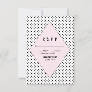 RSVP do Bolinhas Moderno Rosa