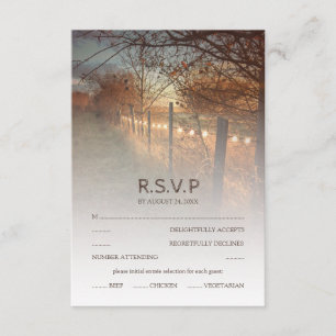 RSVP do Casamento outono do País do outono Russo