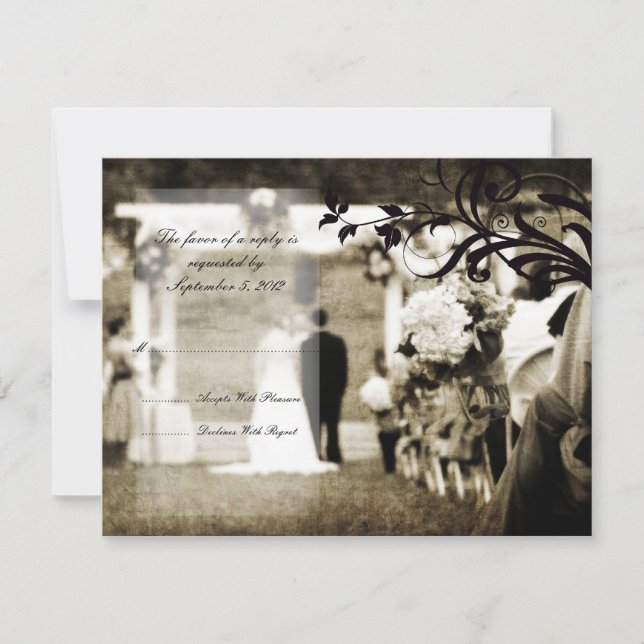 RSVP do casamento vintage (Frente)